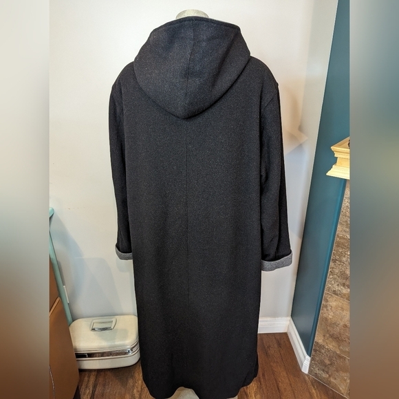 London Fog Wool Hooded trench coat Plus size 16 - Picture 4 of 12